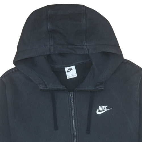 Nike Men's Black Full Zip Hoodie L Cotton Blend Sportswear