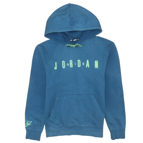 Jordan Men’s Blue Pullover Hoodie L Logo Graphic Fleece Sweatshirt