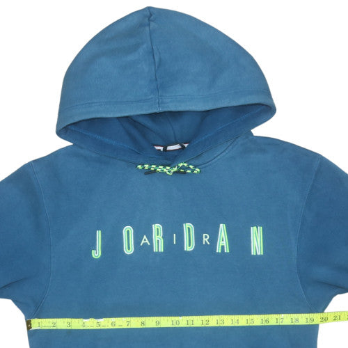 Jordan Men’s Blue Pullover Hoodie L Logo Graphic Fleece Sweatshirt