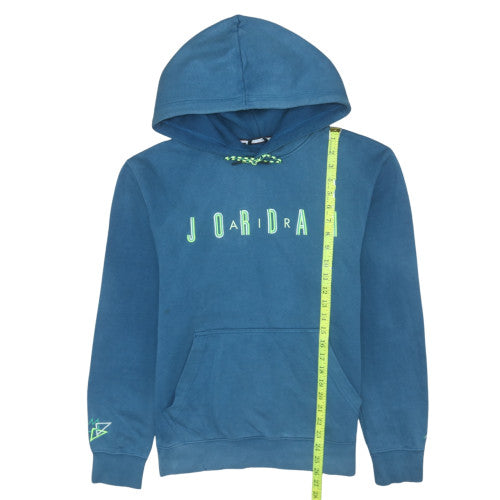 Jordan Men’s Blue Pullover Hoodie L Logo Graphic Fleece Sweatshirt