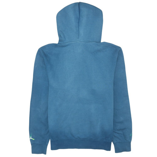 Jordan Men’s Blue Pullover Hoodie L Logo Graphic Fleece Sweatshirt