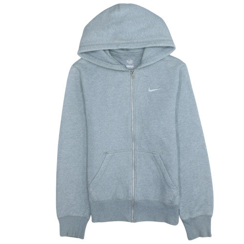 Nike Men's Grey Full Zip Hoodie Small Lightweight Fleece Sweatshirt