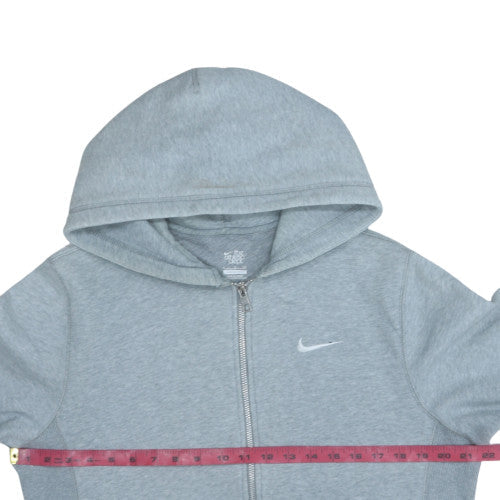 Nike Men's Grey Full Zip Hoodie Small Lightweight Fleece Sweatshirt
