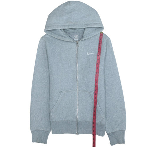 Nike Men's Grey Full Zip Hoodie Small Lightweight Fleece Sweatshirt