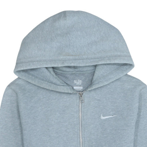 Nike Men's Grey Full Zip Hoodie Small Lightweight Fleece Sweatshirt
