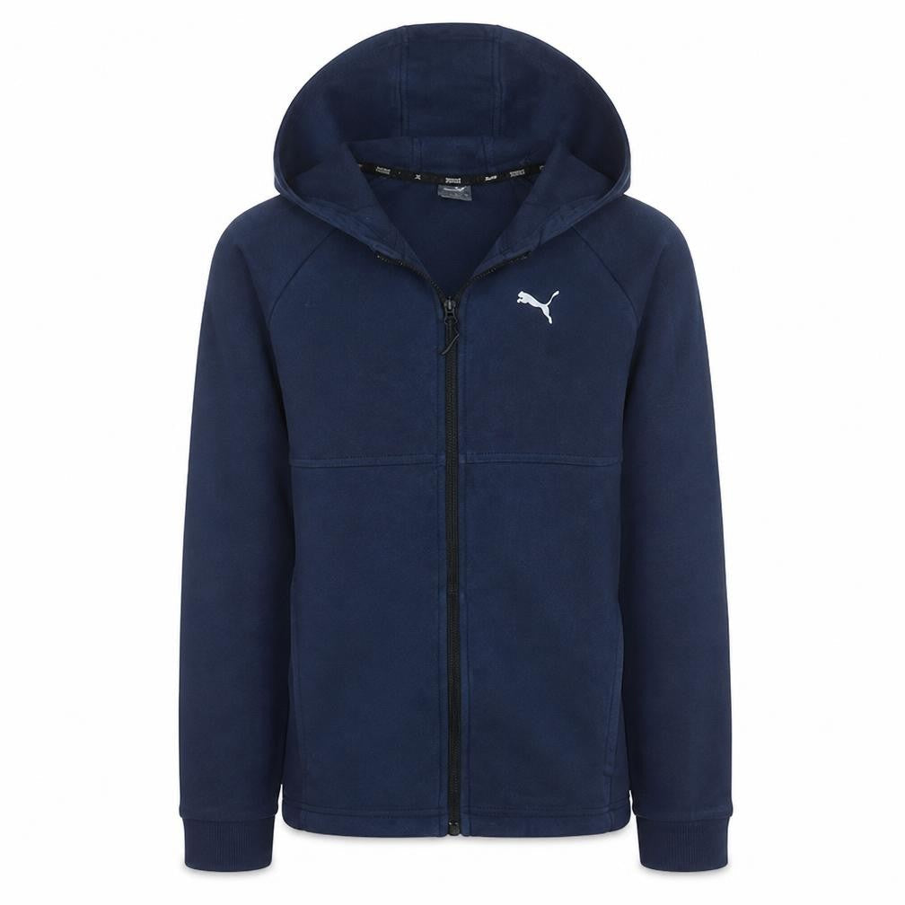 Puma Boys Navy Blue Full Zip Hoodie 13-14 Years Fleece Sweatshirt