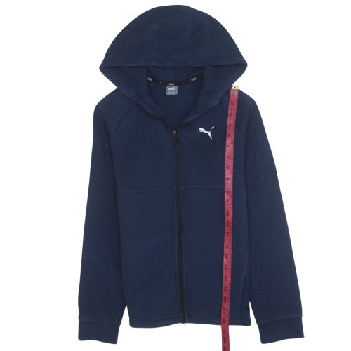 Puma Boys Navy Blue Full Zip Hoodie 13-14 Years Fleece Sweatshirt