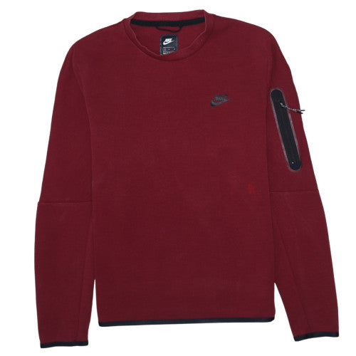Nike Men's Red Crew Neck Pullover Sweatshirt Size M Regular Fit