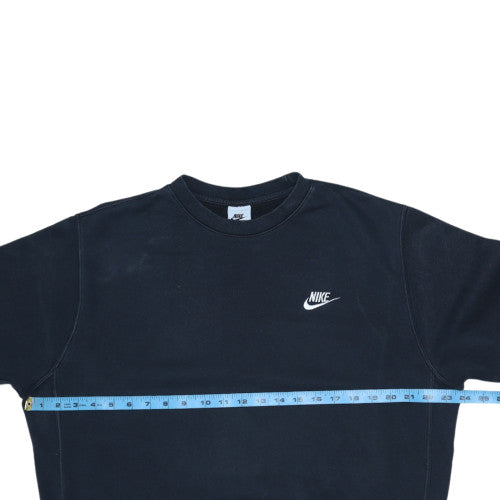 Nike Men's Black Pullover Sweatshirt M Crew Neck Fleece Logo