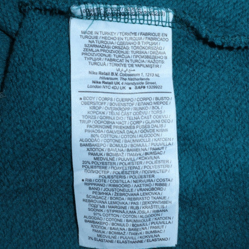 Nike Womens Teal Graphic Crew Neck Pullover Sweatshirt XS