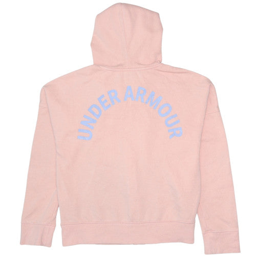 Under Armour Girls Pink Full Zip Hoodie YXL Size 158-170 ColdGear Fleece