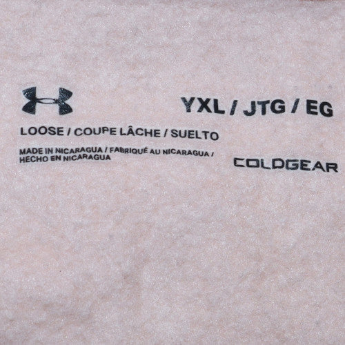 Under Armour Girls Pink Full Zip Hoodie YXL Size 158-170 ColdGear Fleece
