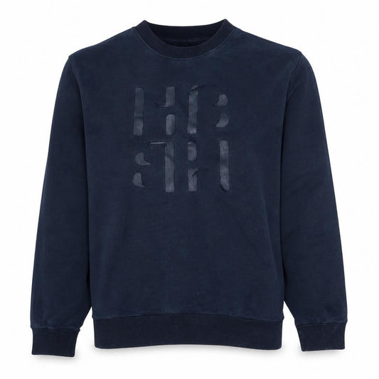 Hugo Boss Men's Blue Logo Crew Neck Sweatshirt Size L Regular Fit