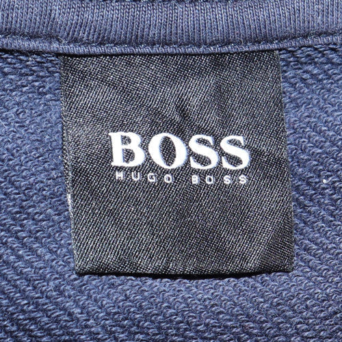 Hugo Boss Men's Blue Logo Crew Neck Sweatshirt Size L Regular Fit