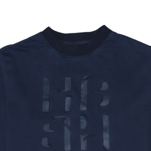 Hugo Boss Men's Blue Logo Crew Neck Sweatshirt Size L Regular Fit
