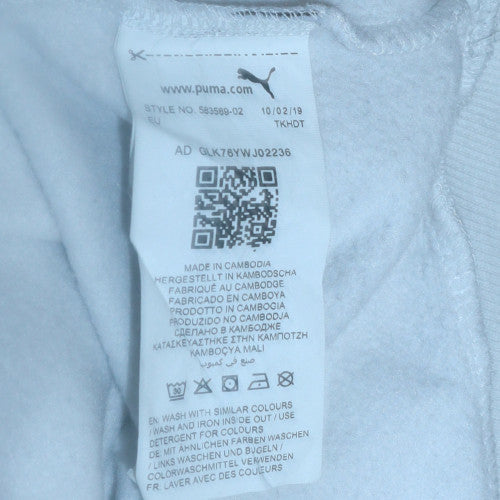 Puma Men's White Crew Neck Pullover Sweatshirt S