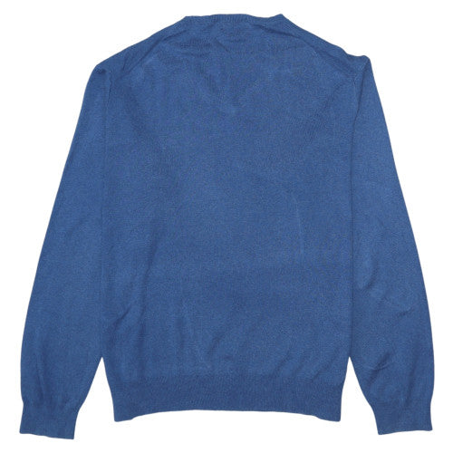 Polo Ralph Lauren Men's Blue XL V-Neck Cashmere Jumper