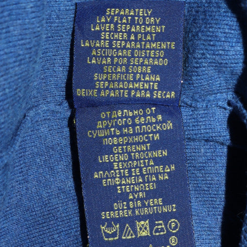 Polo Ralph Lauren Men's Blue XL V-Neck Cashmere Jumper