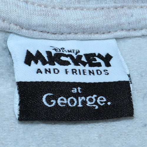 George Women Grey Mickey Mouse Pullover Sweatshirt L 16-18