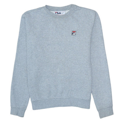 Additional front view of Fila men’s grey small crew neck pullover sweatshirt
