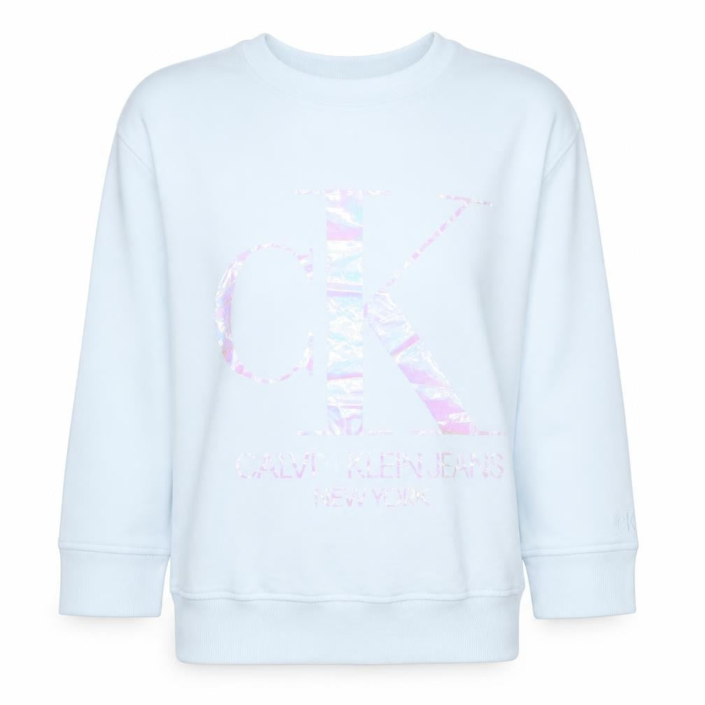 Calvin Klein Jeans Womens White Cotton Logo Sweatshirt M