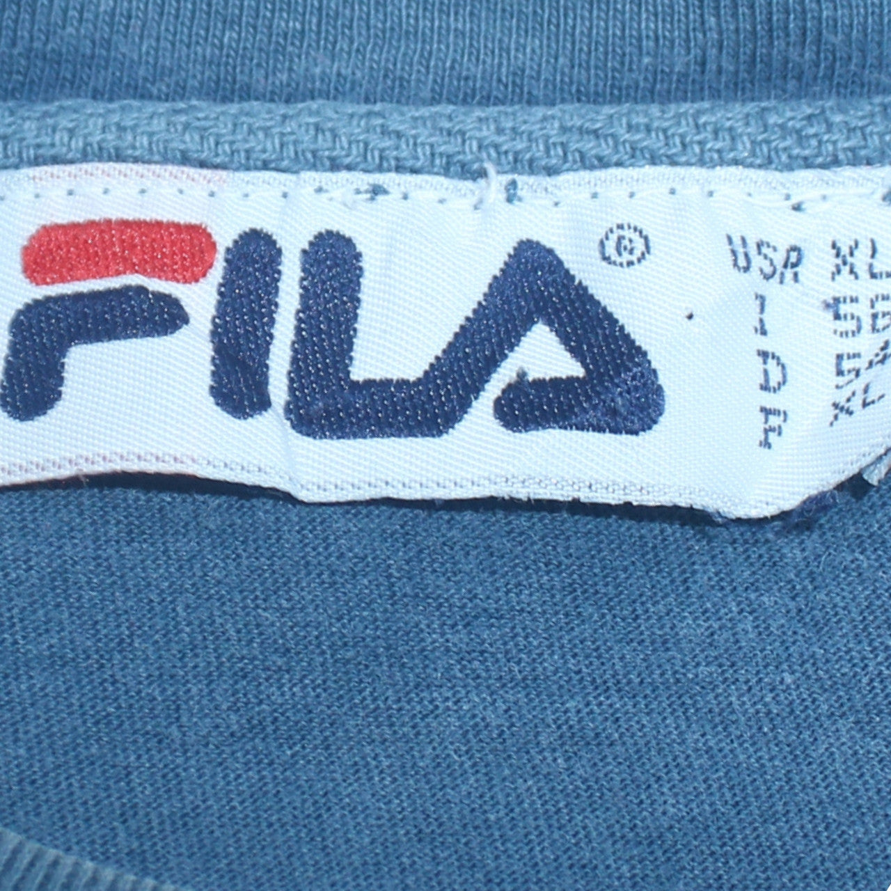 FILA Men’s Blue XL Retro Graphic Logo Short Sleeve Cotton T-Shirt