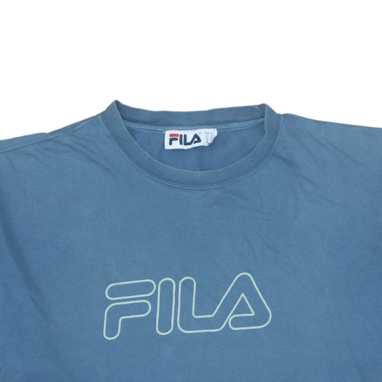 FILA Men’s Blue XL Retro Graphic Logo Short Sleeve Cotton T-Shirt