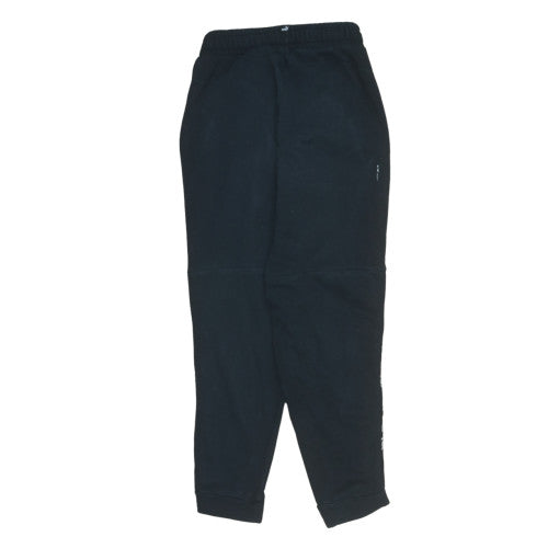 Puma Boys Black Jogger Sweatpants 13-14 Years Regular Fit Elastic Waist