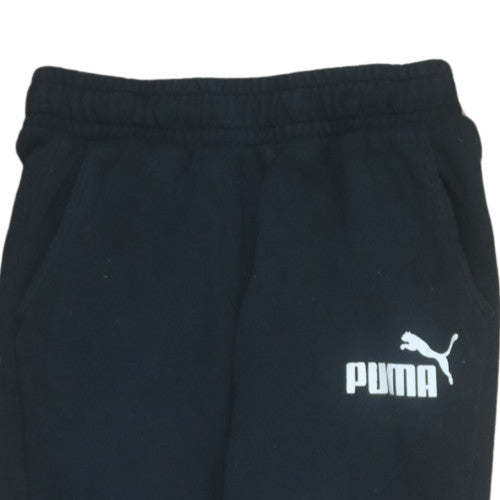 Puma Boys Black Jogger Sweatpants 13-14 Years Regular Fit Elastic Waist
