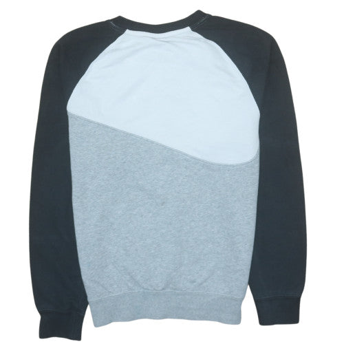 Nike Men's Grey Pullover Sweatshirt Small Logo Crew Neck Sports Top