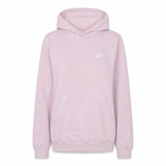 Nike Womens Pink Pullover Hoodie XS Cotton Blend Logo Sweatshirt