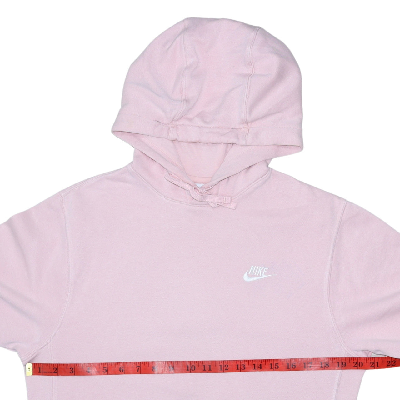 Nike Womens Pink Pullover Hoodie XS Cotton Blend Logo Sweatshirt