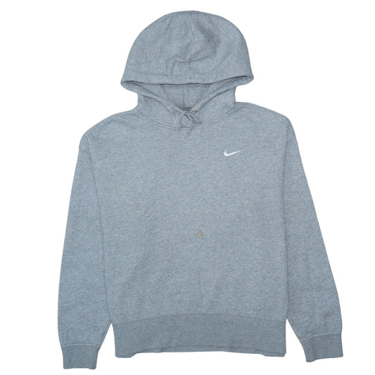 Nike Womens Grey Pullover Hoodie Sweatshirt M Cotton Blend