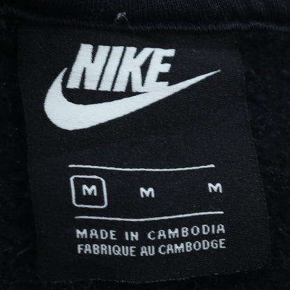 Nike Men Black Crew Neck Pullover Sweatshirt M Regular Fit