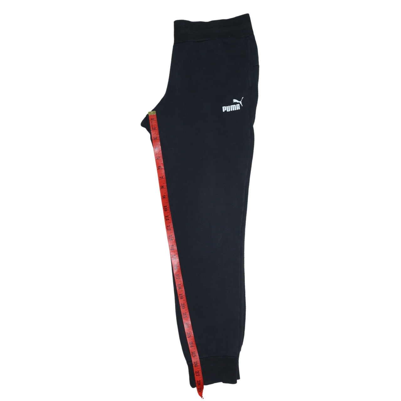 Puma Womens Black Jogger Trousers Size 12 Regular Fit Fleece