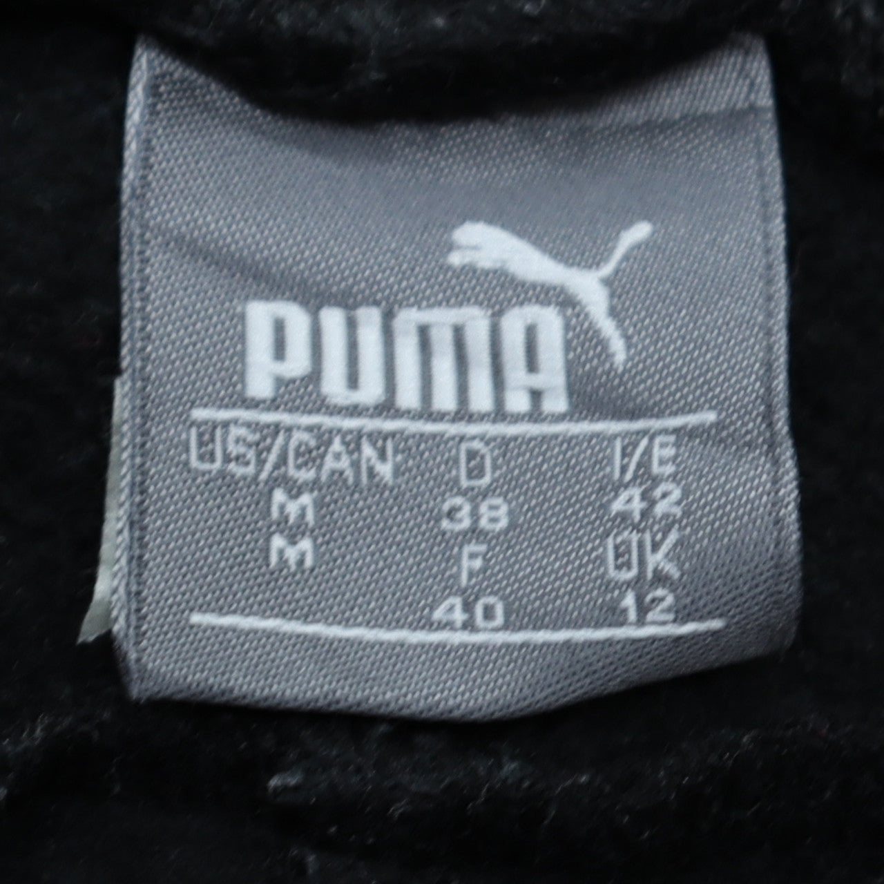 Puma Womens Black Jogger Trousers Size 12 Regular Fit Fleece