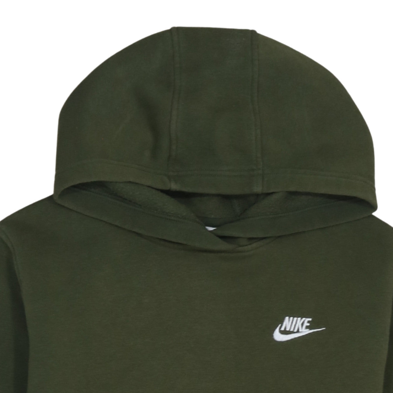 Nike Boys Green Pullover Fleece Hoodie XL 158-170cm Logo Hooded Sweatshirt