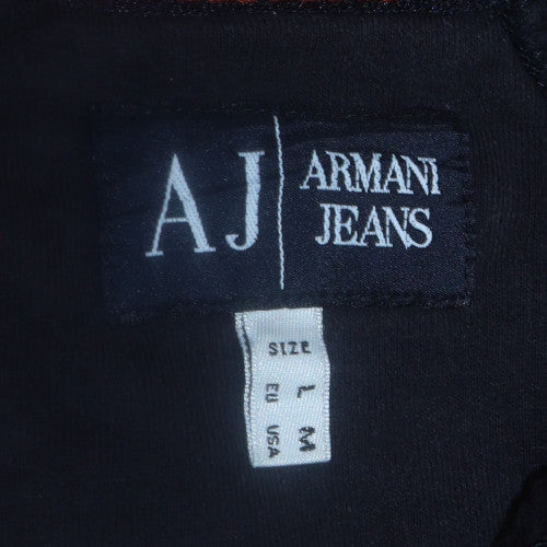 Armani Jeans Men's Black M Henley Sweatshirt with Buttons