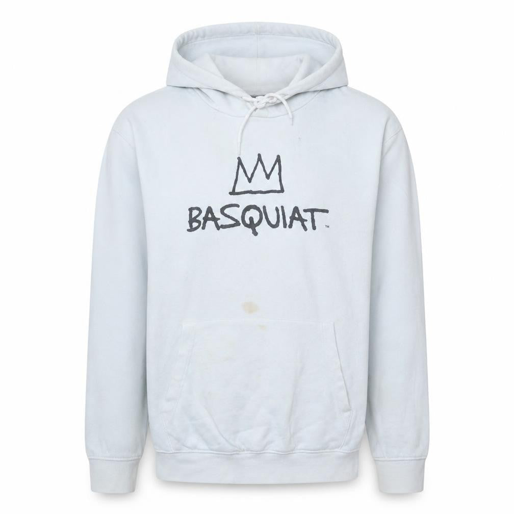 Gap Men’s White Basquiat Pullover Hoodie M Art Graphic Print
