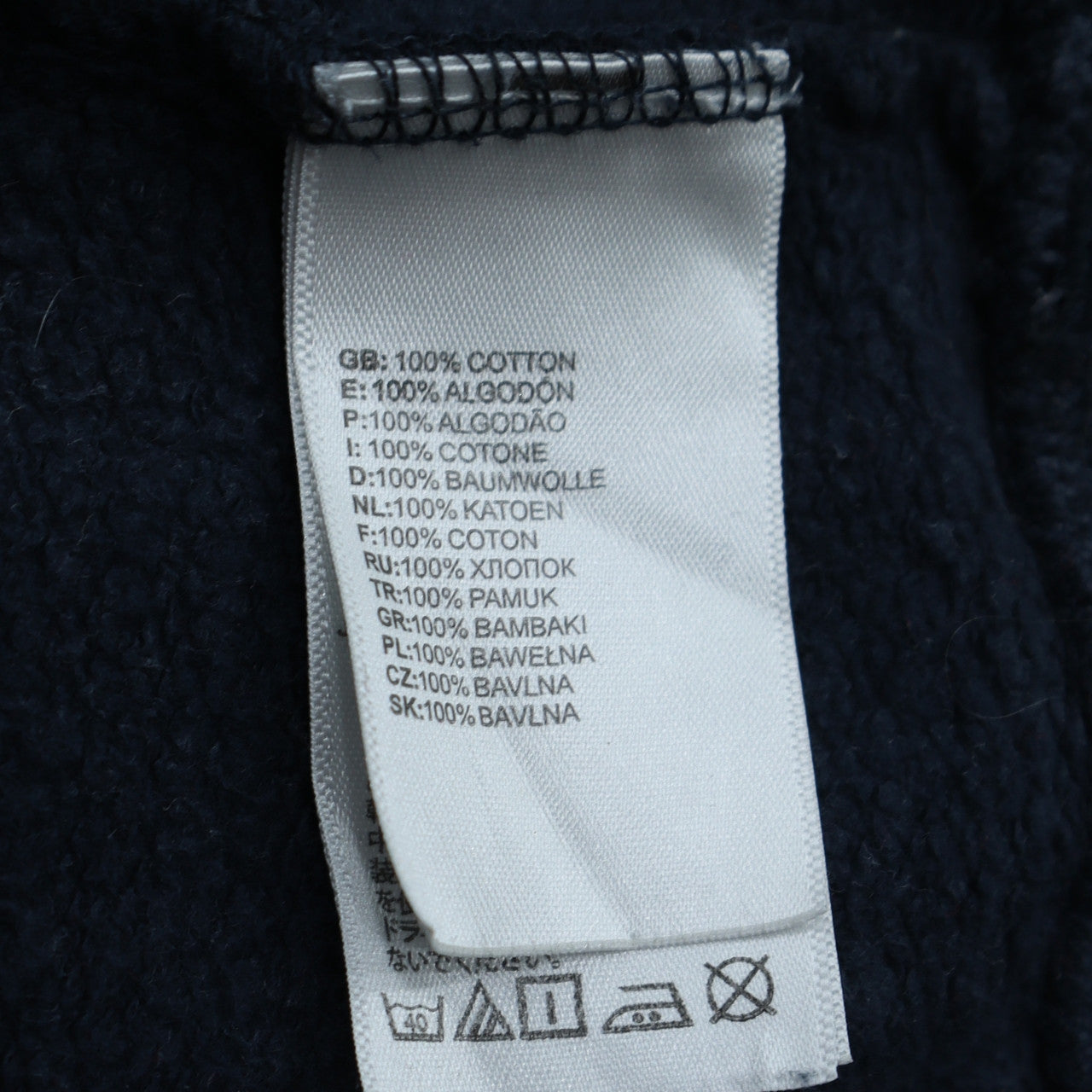 The North Face Men's Blue Pullover Hoodie L Logo Cotton Fleece