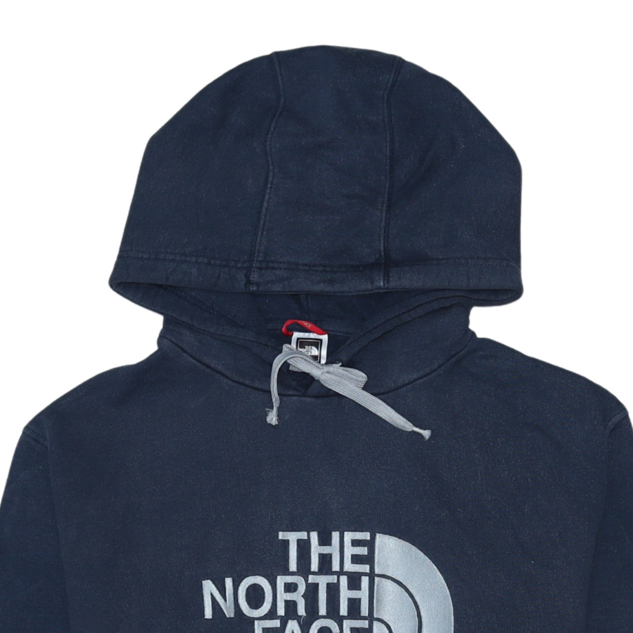 The North Face Men's Blue Pullover Hoodie L Logo Cotton Fleece