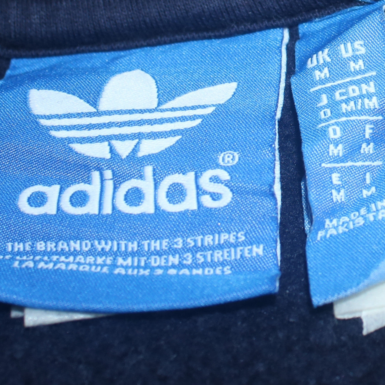 Adidas Men's Blue Full Zip Hoodie Size M Regular Fit