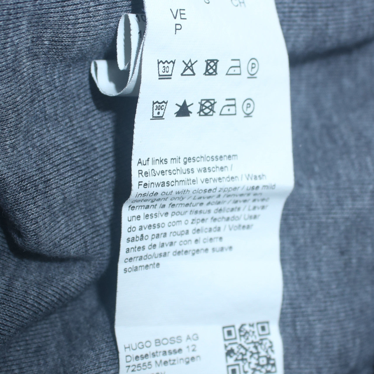 Hugo Boss Men’s Blue Regular Fit Track Jacket Size L Cotton Blend