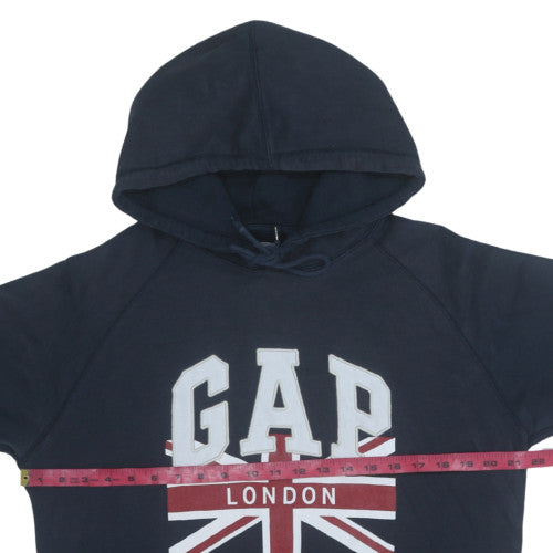 GAP Men's Blue London Logo Pullover Hoodie Size M