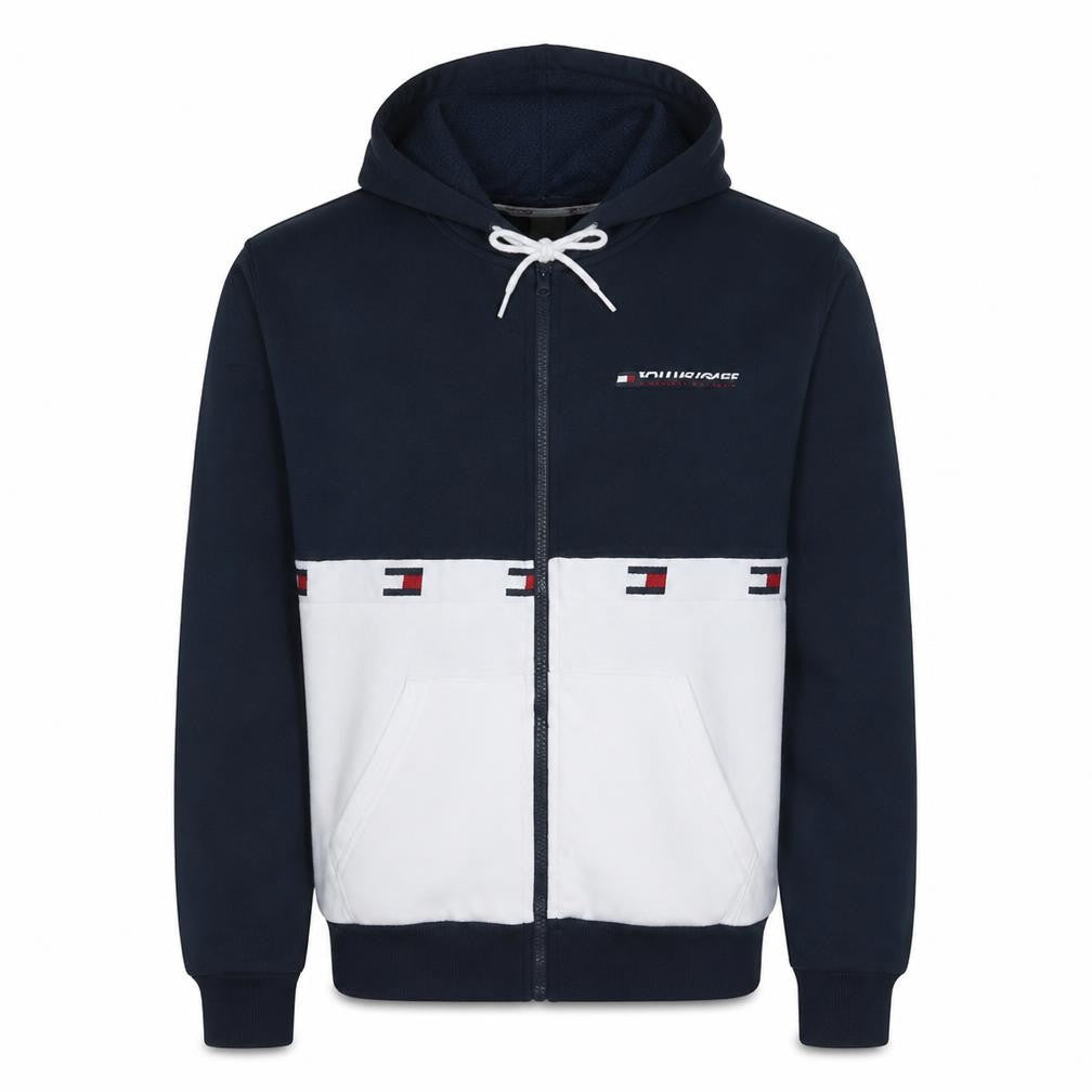 Tommy Hilfiger Men’s Blue Full Zip Hoodie Size S Classic Logo