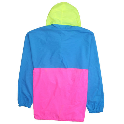 Salik International Womens Multicoloured Size 14 80s Retro Hooded Anorak Jacket