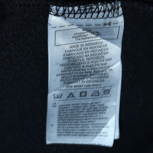 Adidas Women Black 1/4 Zip Pullover Sweatshirt UK 12 Logo Print