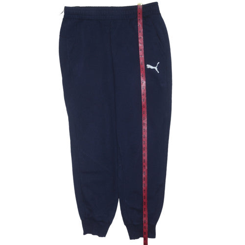 Puma Men's Navy Blue L Jogger Sweatpants with Elastic Waist