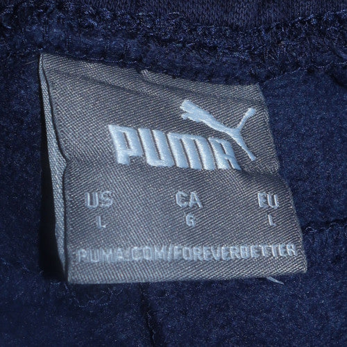 Puma Men's Navy Blue L Jogger Sweatpants with Elastic Waist