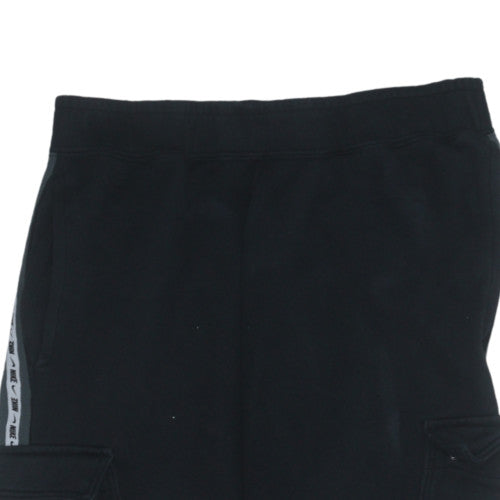 Nike Men's Black Fleece Jogger Trousers M Regular Fit